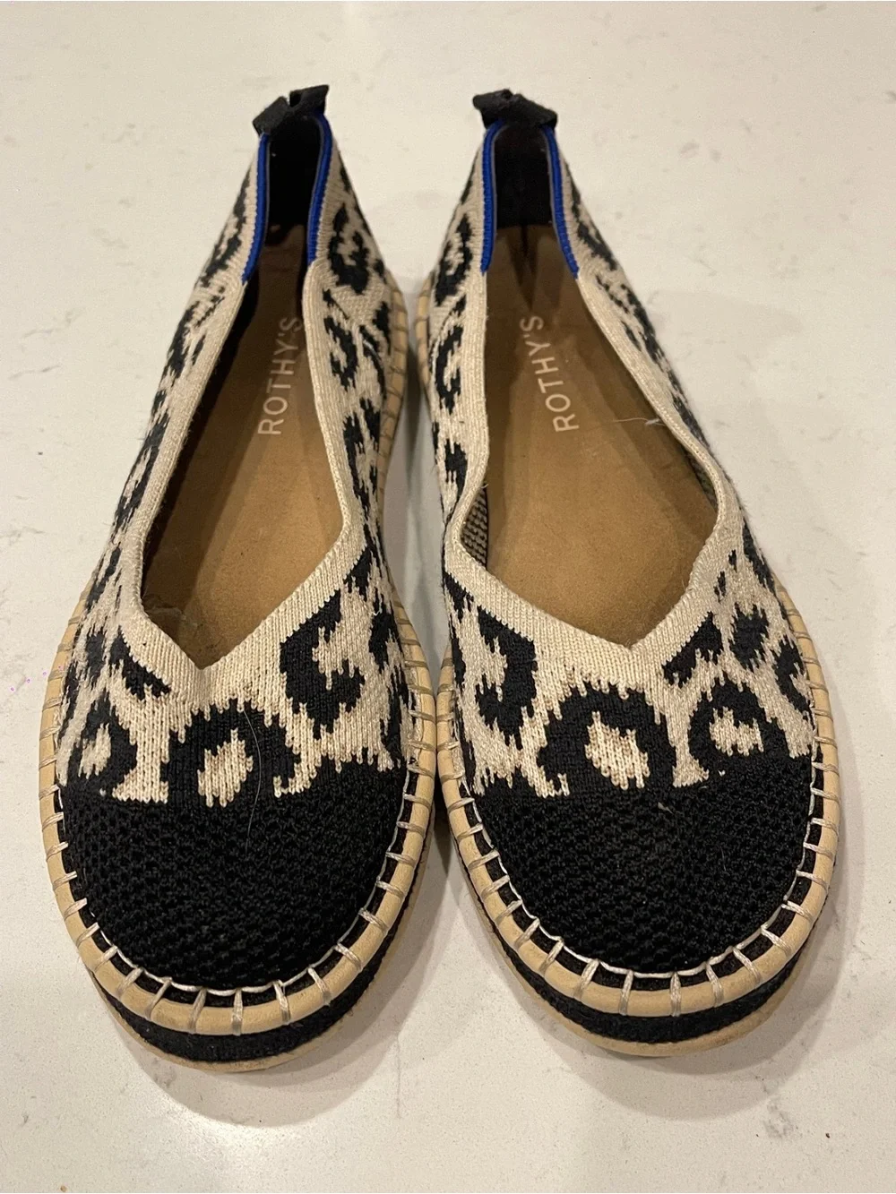 Rothy's Sandy Cat Women’s The Espadrille Natural Hemp Knit Flats~ Size 8